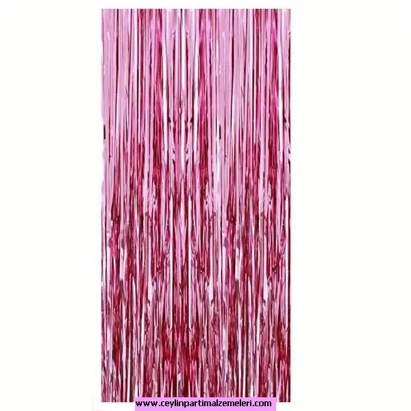 Metalik Pembe Duvar Püskülü